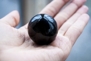 Black obsidian healing ball